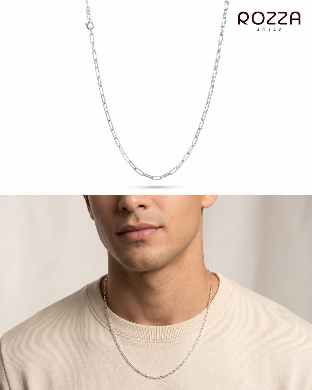 Corrente Elo Cartier Prata
