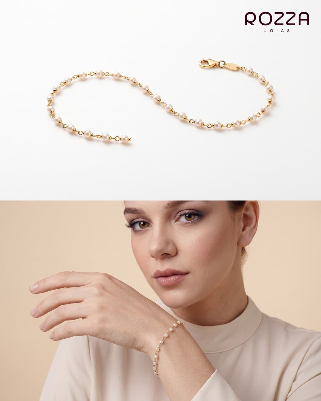 Pulseira Infantil Pérolas
