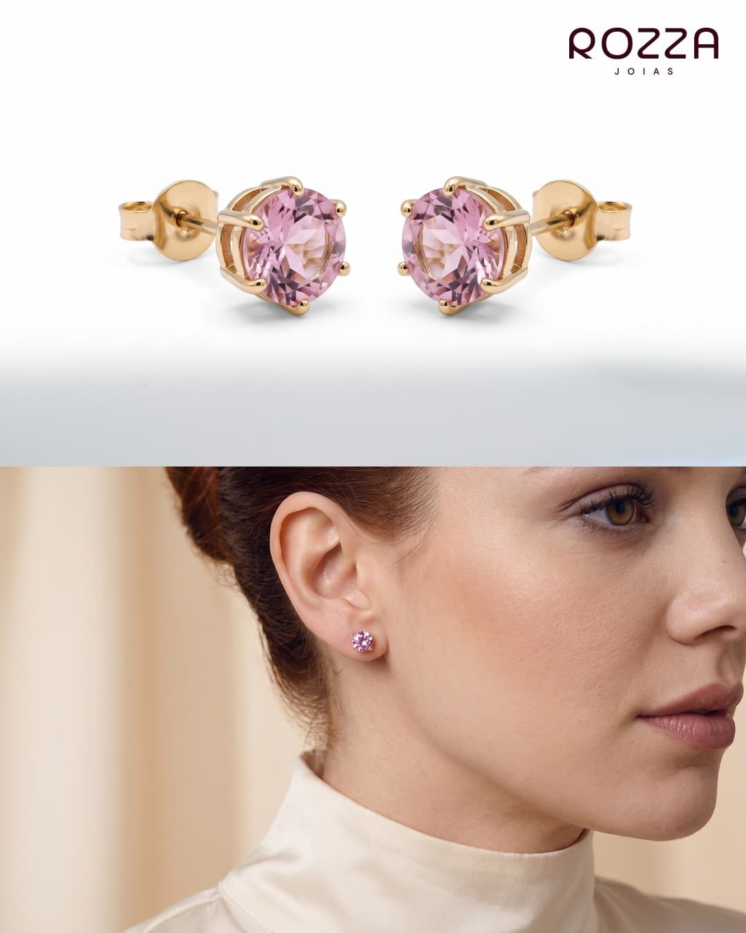 Brinco Ponto Rosa M